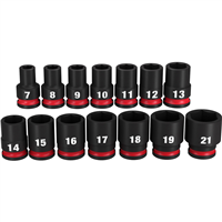 Milwaukee 49-66-7007 14Pc Imp Duty 3/8"Dr Metric Std 6-Pt Socket Set