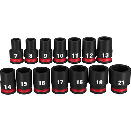 Milwaukee 49-66-7007 14Pc Imp Duty 3/8"Dr Metric Std 6-Pt Socket Set