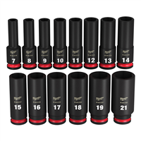 Milwaukee 49-66-7008 14Pc Imp Duty 3/8"Dr Metric Dp 6-Pt Socket Set