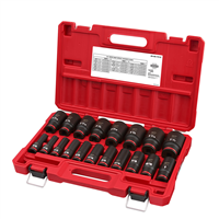 Milwaukee 49-66-7012 19Pc Imp Duty 1/2"Dr Sae Dp 6-Pt Socket Set