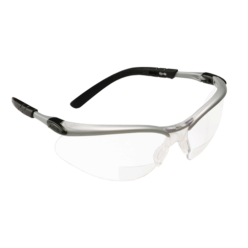 3Mâ„¢ BXâ„¢ Reader Protective Eyewear Silver Frame Clear Lens +1.5 Diopter