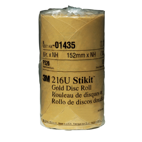 Gold Disc Rolls Stikit P320g 6in 175/Roll - Shop 3m Tools & Equipment