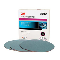 3M Trizact Hookit Foam Disc, 30662, 6 in, P5000, 15 discs per carton, 4 cartons per case