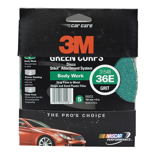 6" 3Mâ„¢ Stikitâ„¢ Green Corpsâ„¢ Disc - 5 Discs per Pack