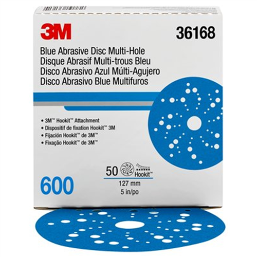 3Mâ„¢ Hookitâ„¢ Blue Abrasive Disc Multi-hole, 36168