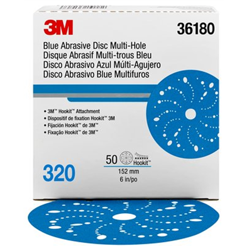 3Mâ„¢ Hookitâ„¢ Blue Abrasive Disc Multi-hole, 36180