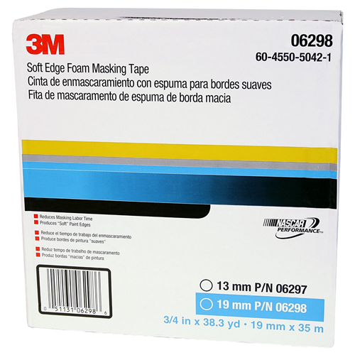 Tape Soft Edge Foam Masking 3/4" 27.3yds - Shop 3m Tools & Equipment