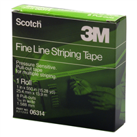 ScotchÂ® Fine Line Striping Tape, 8 Pull Outs, 1" x 550 "