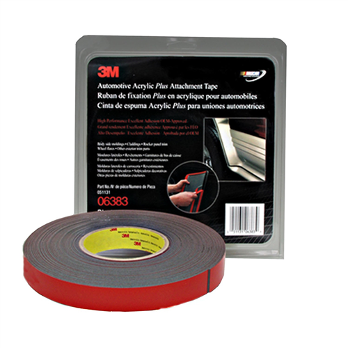 3M Automotive Acrylic Plus Attachment Tape, Black, 7/8" x 20 yds.