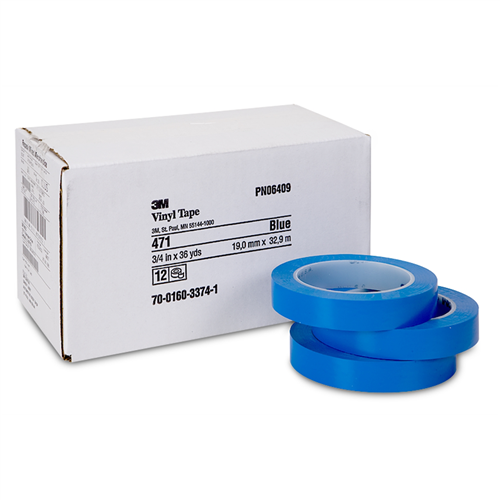 Plastic Tape 3/4" Blue #471 - Shop 3m Tools & Equipment