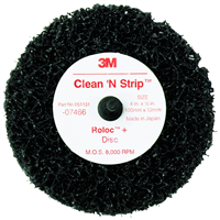 Scotch Briteâ„¢ Clean and Strip Black Disc  4" x 1/2"