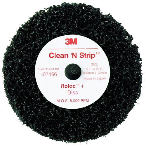 Scotch Briteâ„¢ Clean and Strip Black Disc  4" x 1/2"