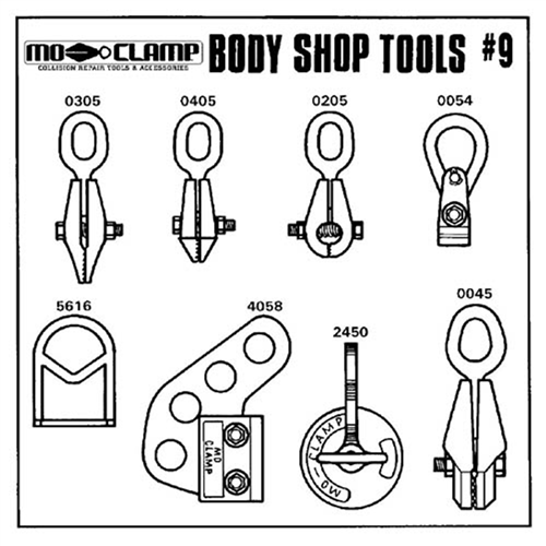 Mo-Clamp 5090 8Pc #9 Pbe Repair Tool Board Display