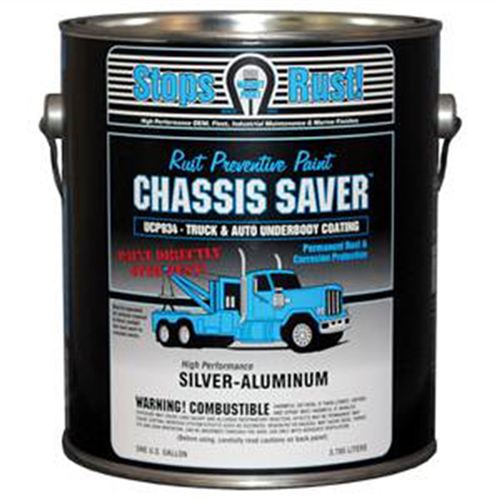 Chassis Saver Paint, Stops and Prevents Rust, Sliver-Aluminum, 1 Gallon Can