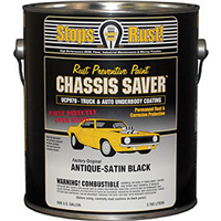 Chassis Saver Paint, Stops and Prevents Rust, Satin Black, 1 Gallon Can