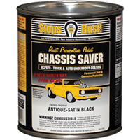 Chassis Saver Paint, Stops and Prevents Rust, Satin Black, 1 Quart Can