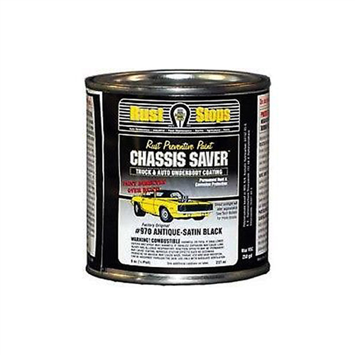 Chassis Saver Paint, Stops and Prevents Rust, Satin Black, 8 oz Can