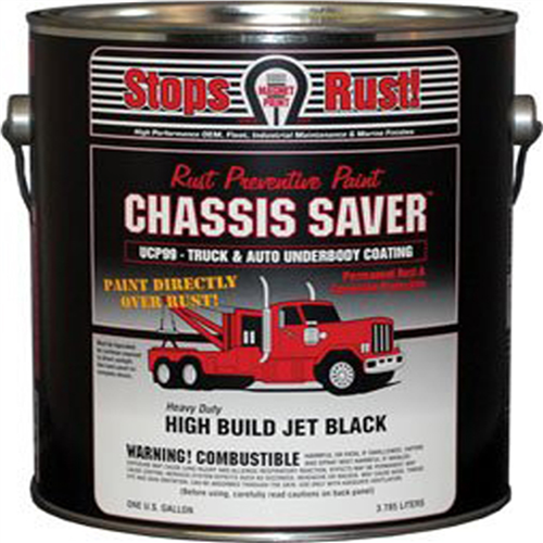 Chassis Saver Paint, Stops and Prevents Rust, Gloss Black, 1 Gallon Can