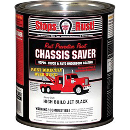 Chassis Saver Paint, Stops and Prevents Rust, Gloss Black, 1 Quart Can
