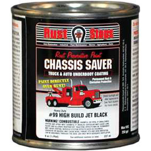 Chassis Saver Paint, Stops and Prevents Rust, Gloss Black, 8 oz Can