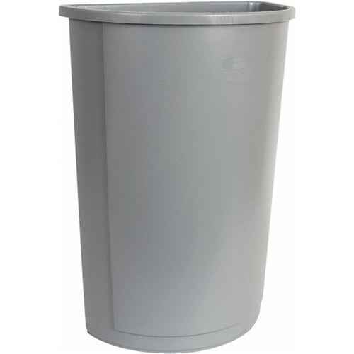 5004999 Trash Can 21 Gal Gray Half-Round