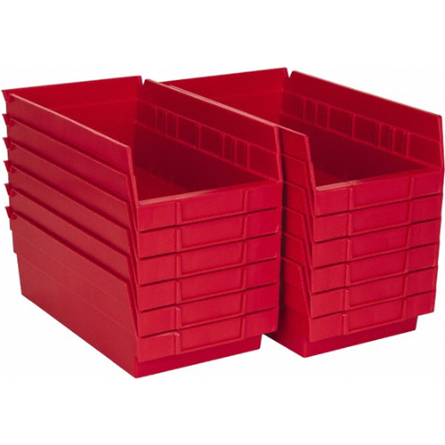 89827083 Shelf Bin Red 4X11-5/8X6-5/8 1Ea