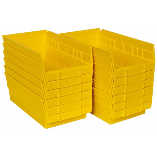 89827091 Shelf Bin Yellow 4 H X 11 5/8 L X 6 5/8 W 1 Ea