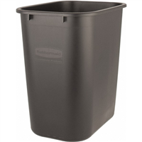 89856850 28 Qt Black Rectangle Trash Can