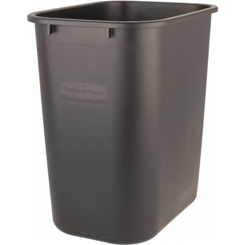 89856850 28 Qt Black Rectangle Trash Can