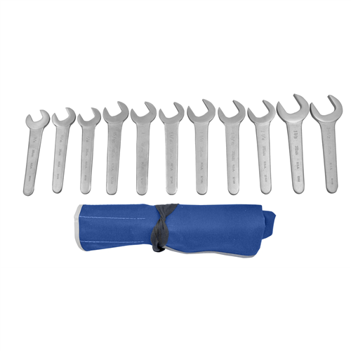 11 Piece Metric Chrome 30 Degreeree Angle Service Wrench Set