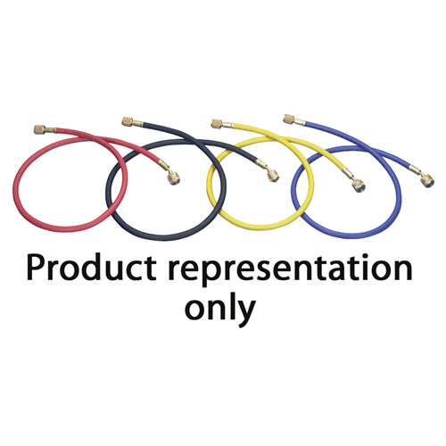 72" R-12 Blue Charging Hose With Shut-Off Valve Fittings