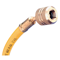 96" R-12 Yellow Hose With Auto Shut-Off Fittings