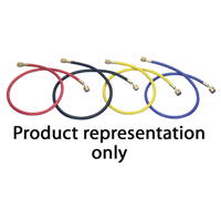96" R-12 Red Hose With Auto Shut-Off Valve Fittings