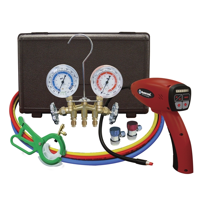 Mastercool 55100-R-Kit Electronic Leak Detector With Brass Gauge Set