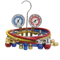 Mastercool 66661-AYF Mastercool 134A / 1234YF Dual Brass Gauge Set w/ 60 in. Hoses