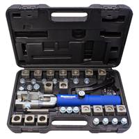 Universal Hydraulic Flaring Tool Set with GM Transmission Cooling Line Dies and Adapters
