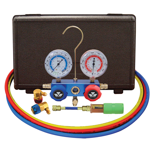 134A Aluminum Manifold Gauge Set with 60" Hoses and Standard Couplers