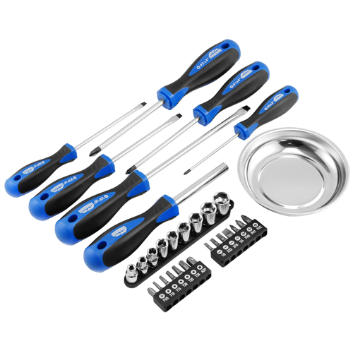 31-Piece Screwdriver Set, S2 Steel Professional Quality, SAE units