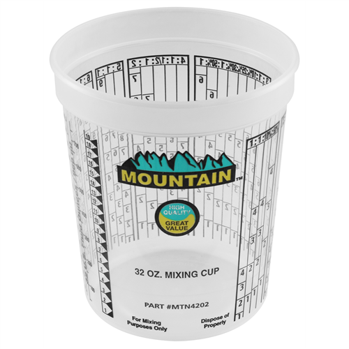 Mountain Disposable Quart Plastic Mixing Cup (100 per case)