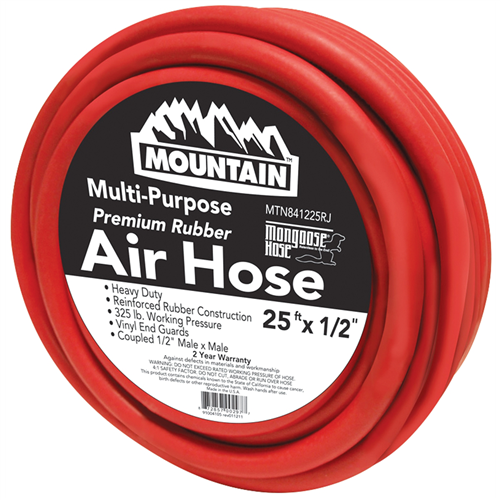 Mountain 25 ft. x 1/2 in. Rubber Hose