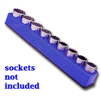 Mechanics Time Saver 1280 1/2 in. Drive Magnetic Blue Socket Holder 10-19mm