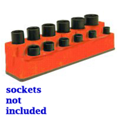 3/8 in. Drive 12 Hole Red Impact Socket Holder