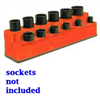 3/8 in. Drive 12 Hole Solar Orange Impact Socket Holder