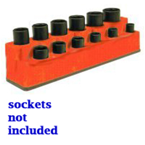 3/8 in. Drive 12 Hole Solar Orange Impact Socket Holder