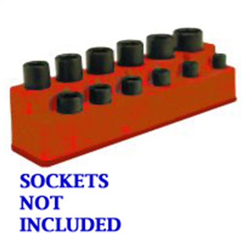 3/8 in. Drive 12 Hole Rocket Red Impact Socket Holder