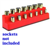 3/8 in. Drive 14 Hole Red Impact Socket Holder