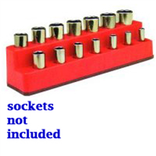 3/8 in. Drive 14 Hole Red Impact Socket Holder