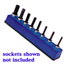 3/8 in. Drive Universal Magnetic Blue Socket Holder 10-19mm