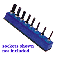 Mechanics Time Saver 380 3/8 in. Drive Universal Magnetic Blue Socket Holder 10-19mm