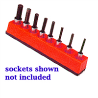 Mechanics Time Saver 387 3/8 in. Drive Universal Magnetic Rocket Red Socket Holder 10-19mm